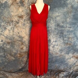 Alexa B Red Sleeveless Cowl Neck Maxi sz 8